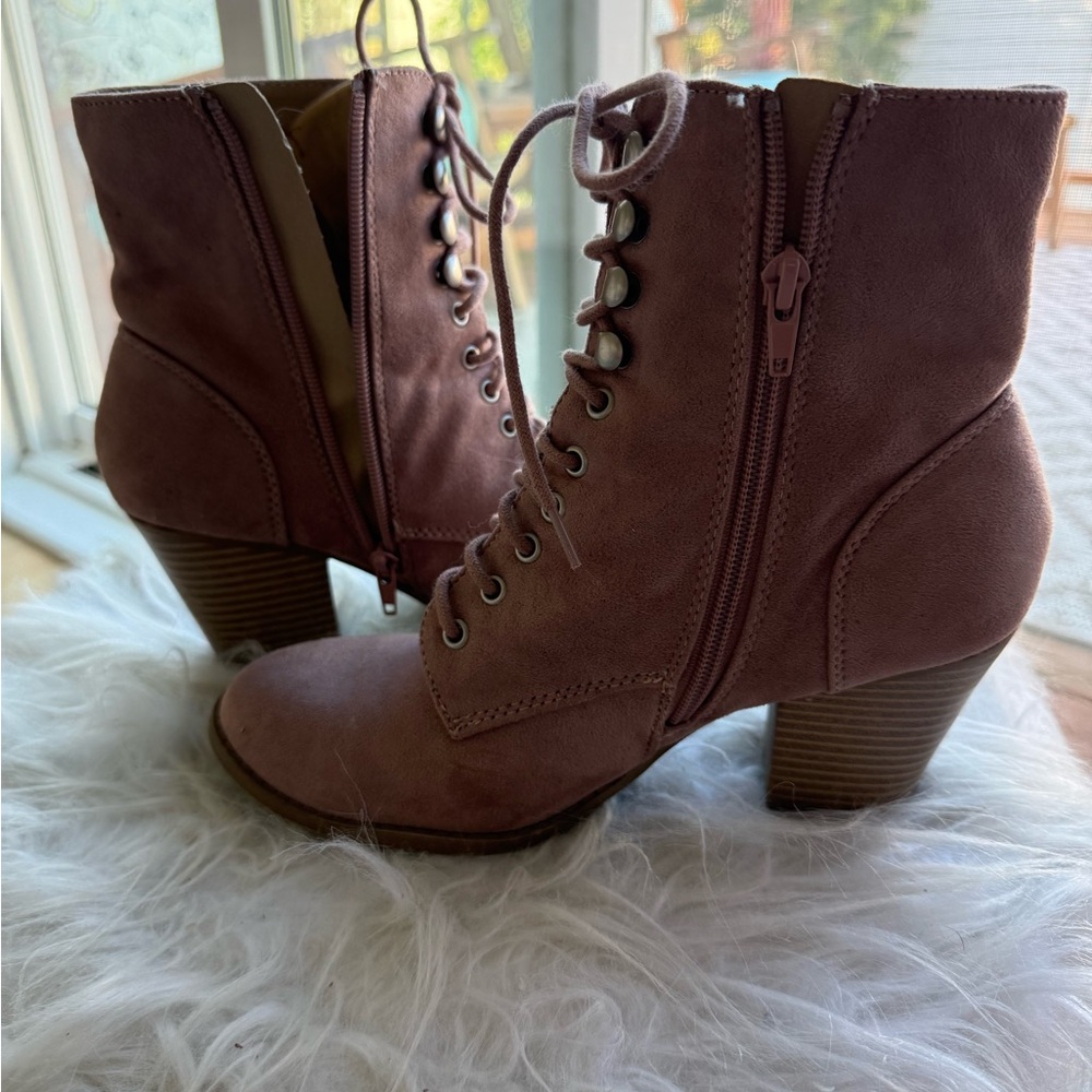 Cityclassified Blush Suede Pink Ankle Boots
